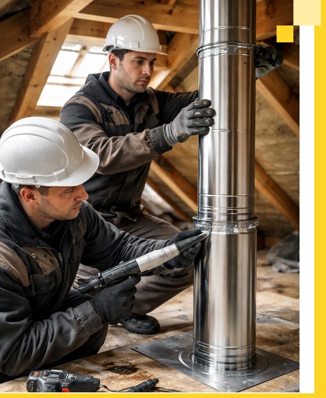 Монтаж дымоходов для каминов в Дзержинском с гарантией качества