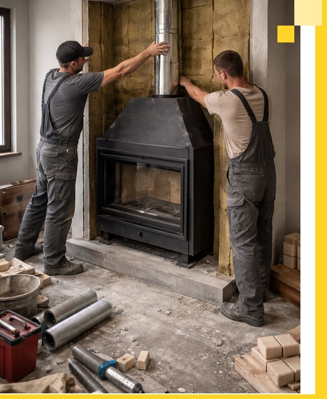 Изготовление и монтаж закрытых каминов в Дзержинском под ключ