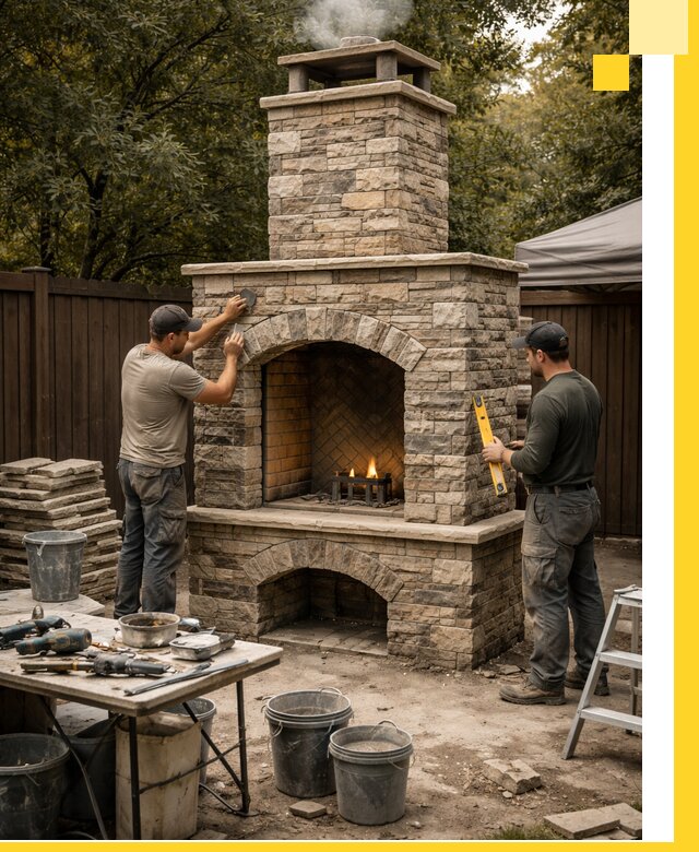 Проектирование и установка уличных каминов в Дзержинском