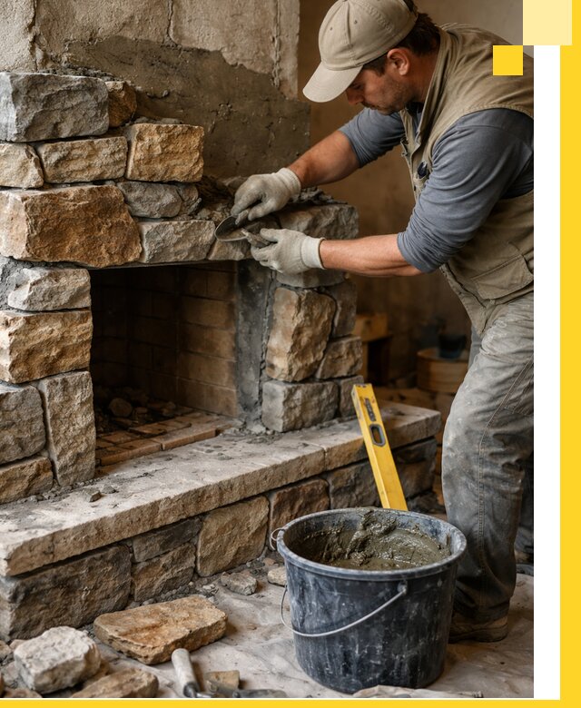 Изготовление и установка каменных каминов под ключ в Дзержинском