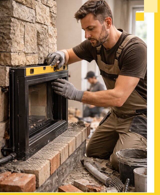 Дровяные камины под ключ в Дзержинском: монтаж, обустройство