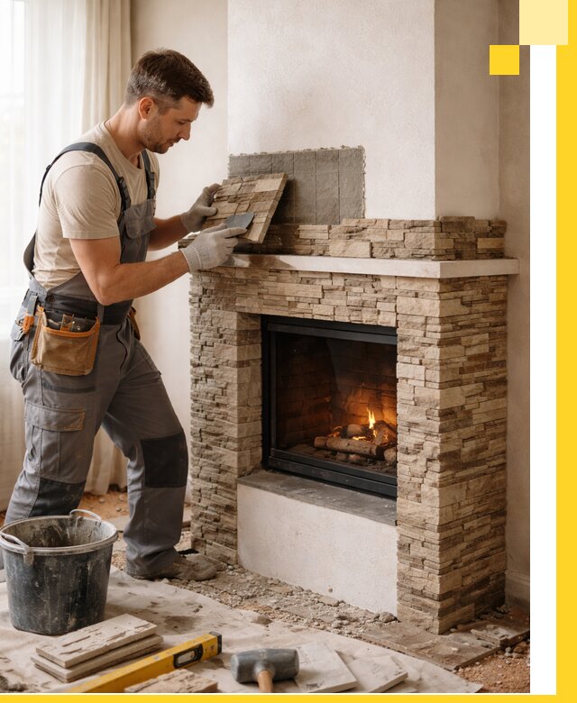 Изготовление и монтаж каминов для дома под ключ в Дзержинском