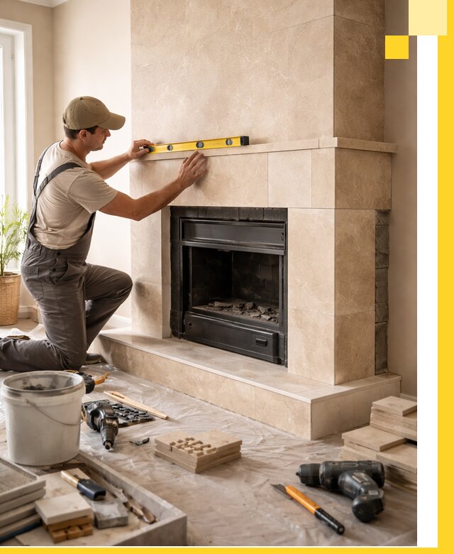 Установка и монтаж каминов в частном доме под ключ в Дзержинском