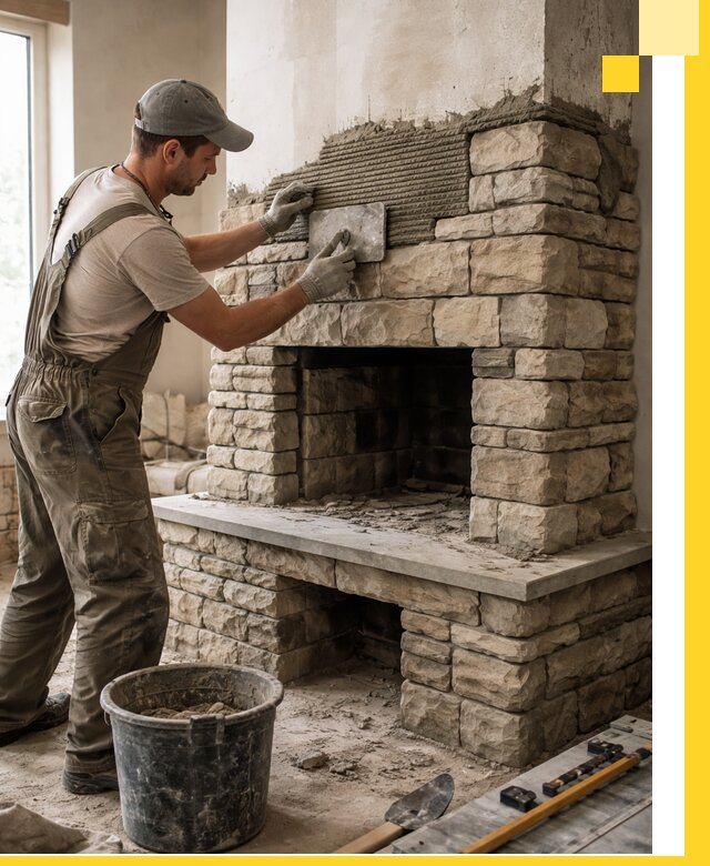 Строительство каминов под ключ в Дзержинском от проектирования до монтажа