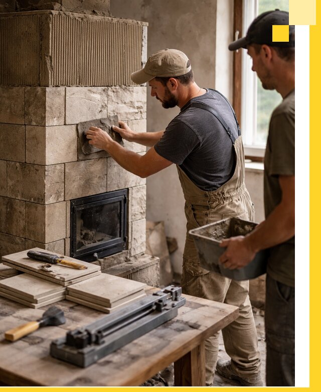 Профессиональная облицовка печей в Дзержинском: керамика и камень