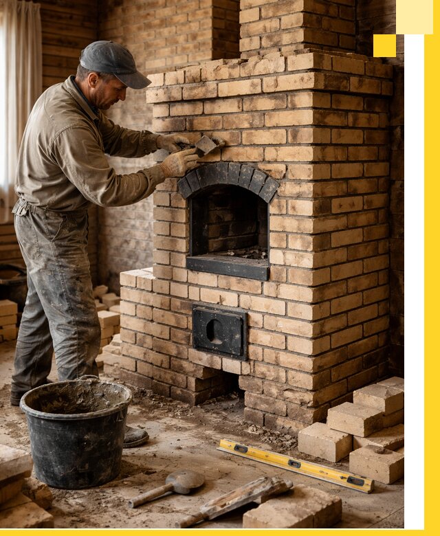 Кирпичные печи под ключ в Дзержинском: проектирование и кладка