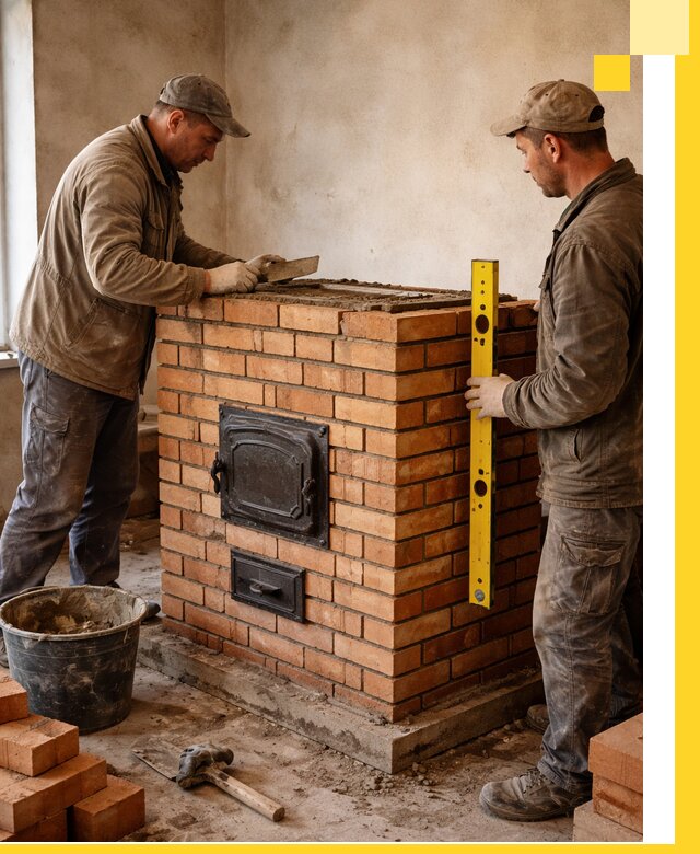 Отопительные печи под ключ в Дзержинском, установка и сборка