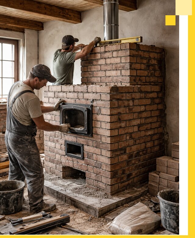 Печи для загородного дома под ключ в Дзержинском — монтаж и сервис