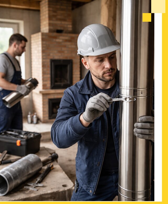 Профессиональный монтаж дымоходов для печей в Дзержинском