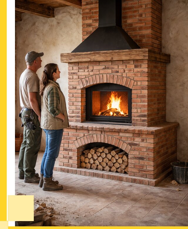 Печи камины из кирпича в Дзержинском от 122808 р. | ЭриданДзж