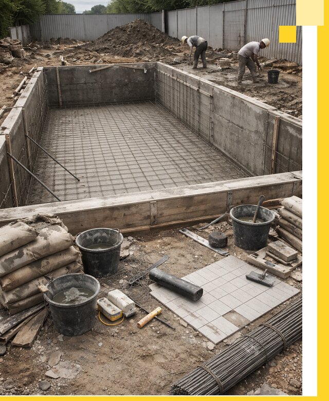 Строительство бассейнов под ключ в Дзержинском, дизайн и монтаж