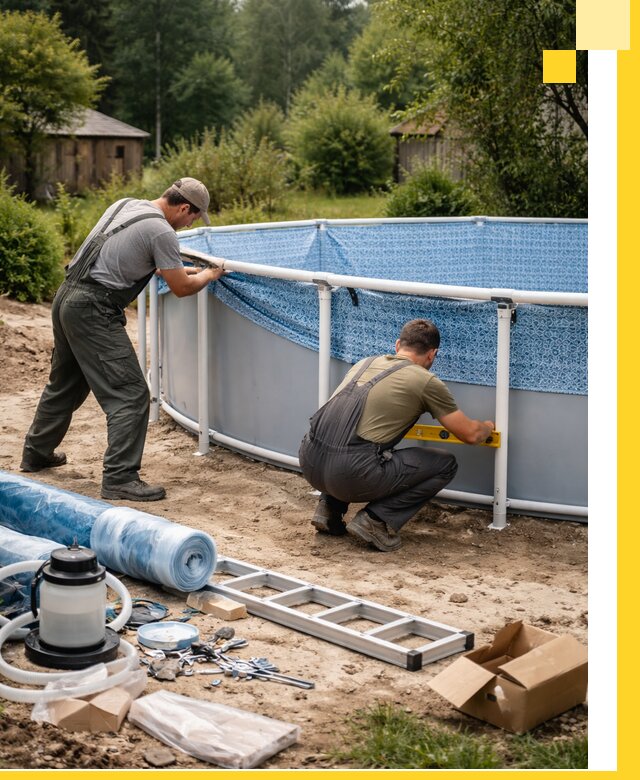 Установка и монтаж каркасных бассейнов в Дзержинском под ключ