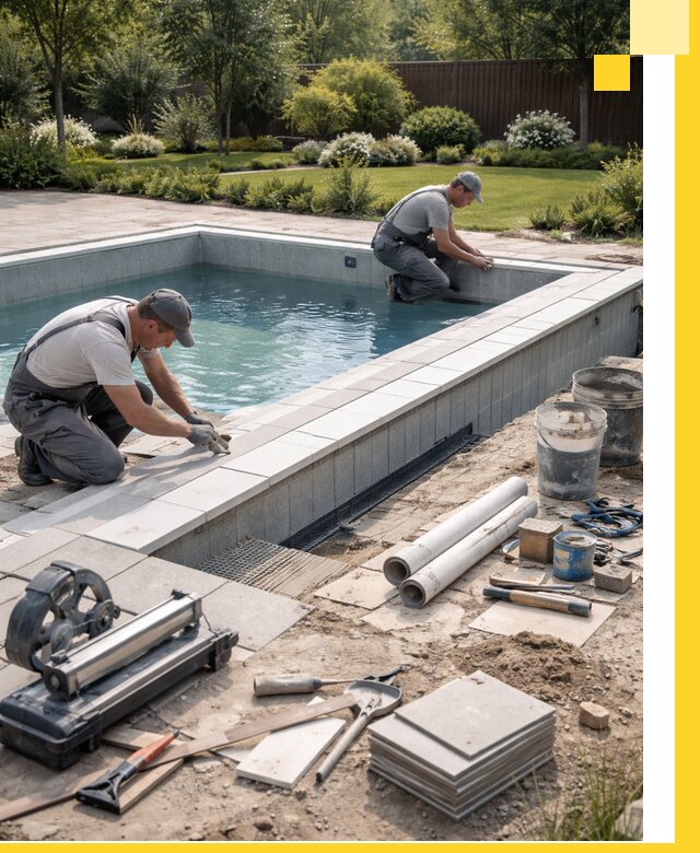 Строительство открытых бассейнов под ключ в Дзержинском профессионально