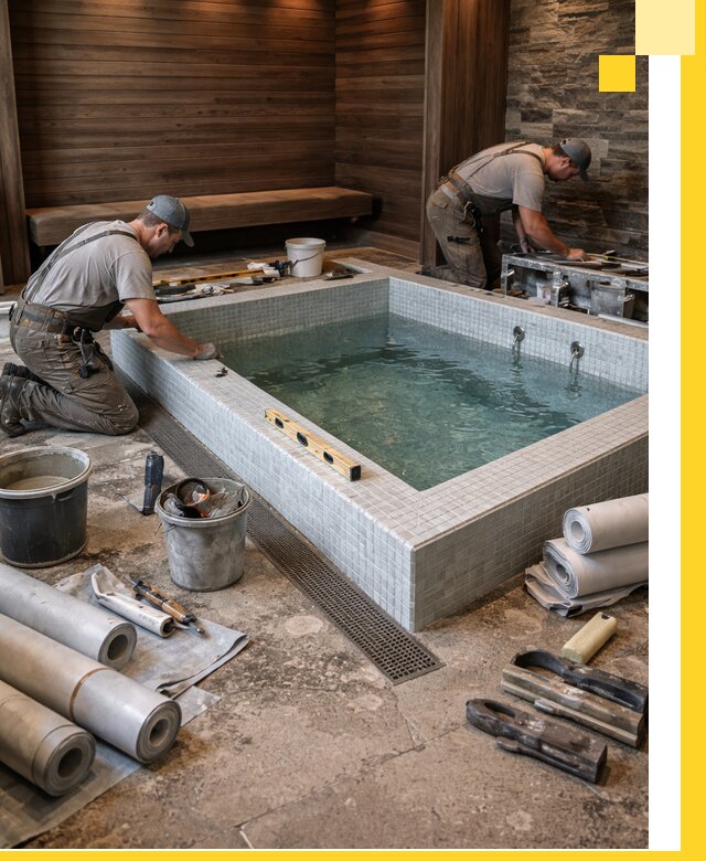 Установка и строительство бассейнов для сауны в Дзержинском