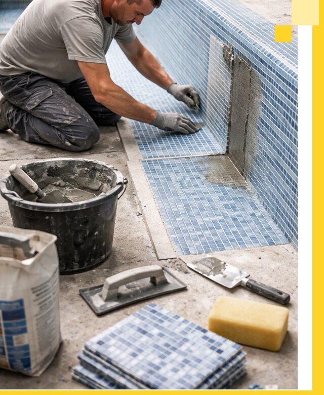 Укладка и ремонт мозаики для бассейнов под ключ в Дзержинском