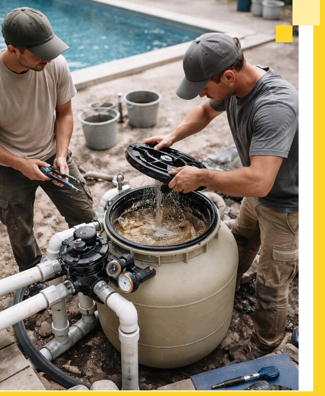 Установка и обслуживание песочных фильтров для бассейнов в Дзержинском