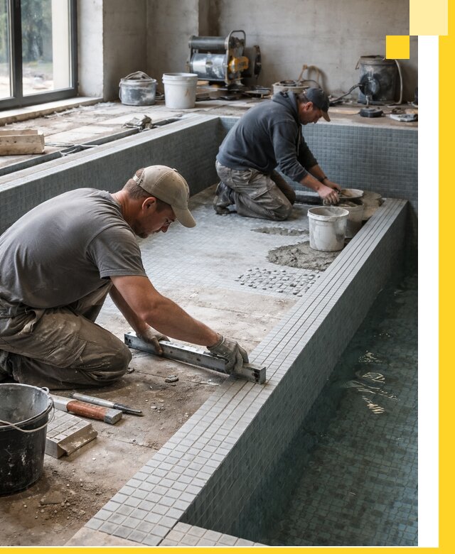 Строительство бассейна в частном доме в Дзержинском под ключ