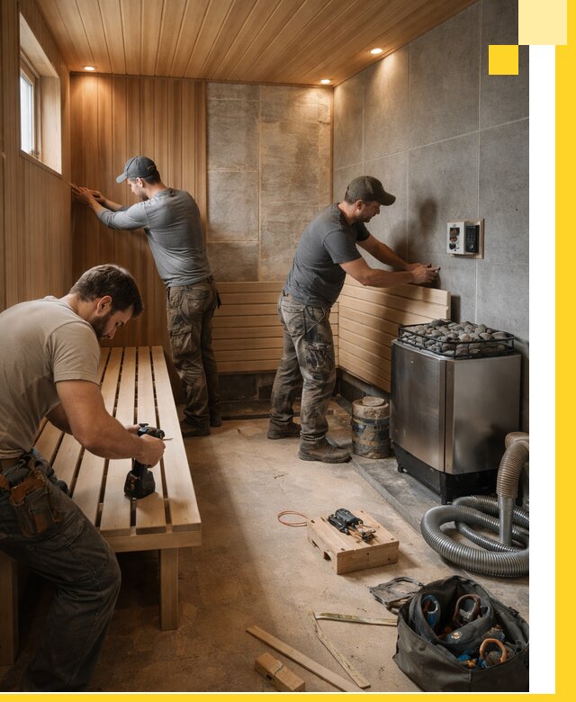 Сауны под ключ в Дзержинском, проектирование, строительство, отделка