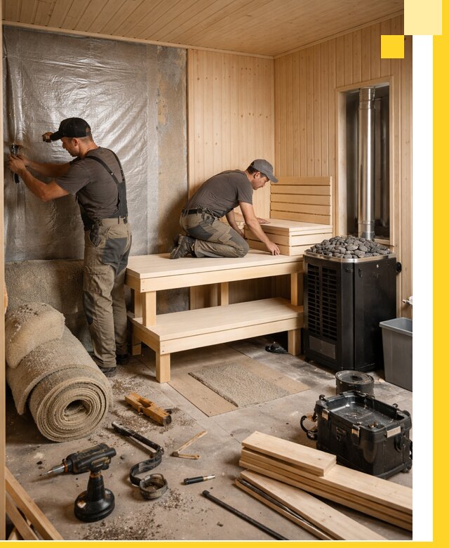 Проекты саун под ключ в Дзержинском дизайн и строительство