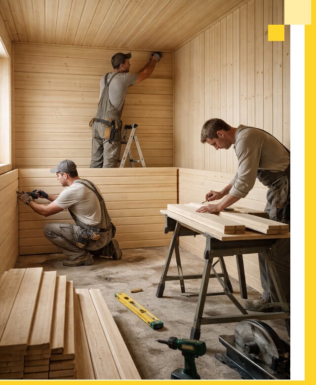 Обшивка саун в Дзержинском из натуральной древесины под ключ