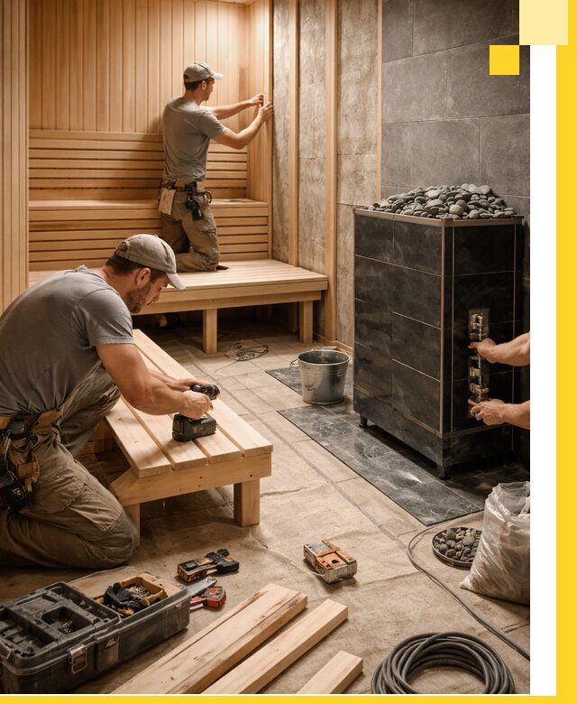 Дизайн и строительство интерьерных саун под ключ в Дзержинском