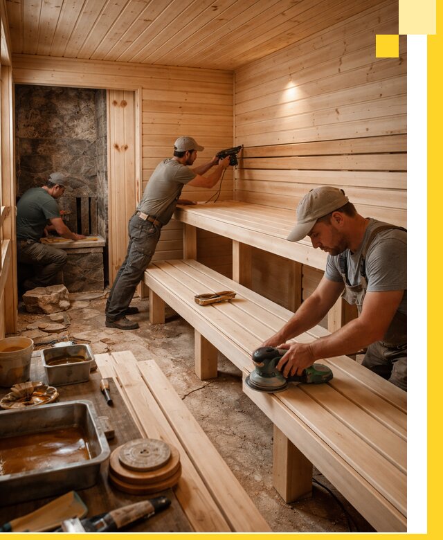 Профессиональная отделка бань в Дзержинском под ключ, с гарантией