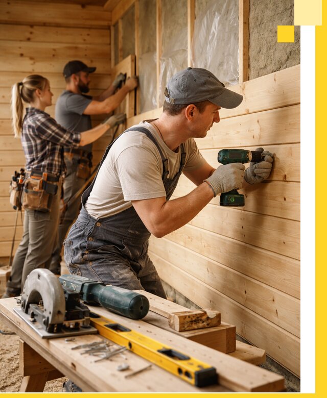 Обшивка бань под ключ в Дзержинском: отделка стен и потолков