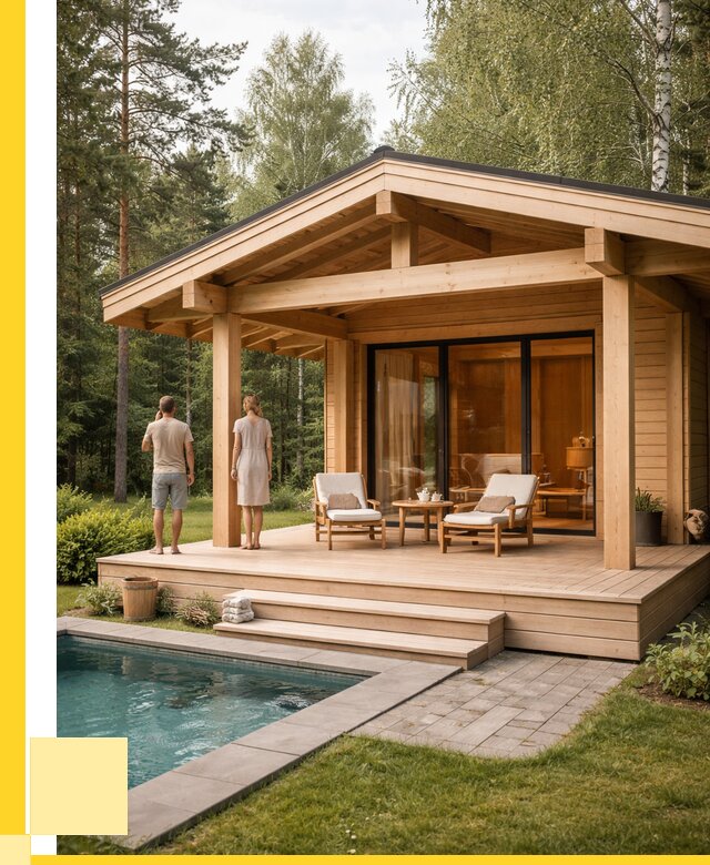 Бани с террасой под ключ в Дзержинском от 614040 р. | ЭриданДзж