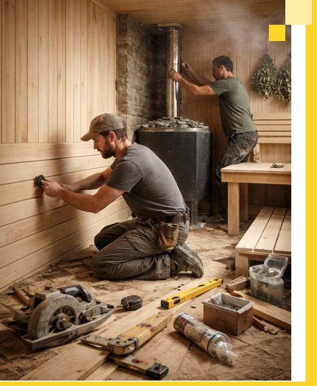 Полное строительство и оснащение парных под ключ в Дзержинском