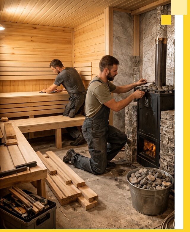 Дизайн и строительство интерьеров бань под ключ в Дзержинском