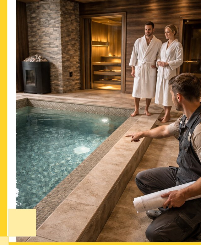 Проект бани с бассейном под ключ в Дзержинском от 66521 р. | ЭриданДзж