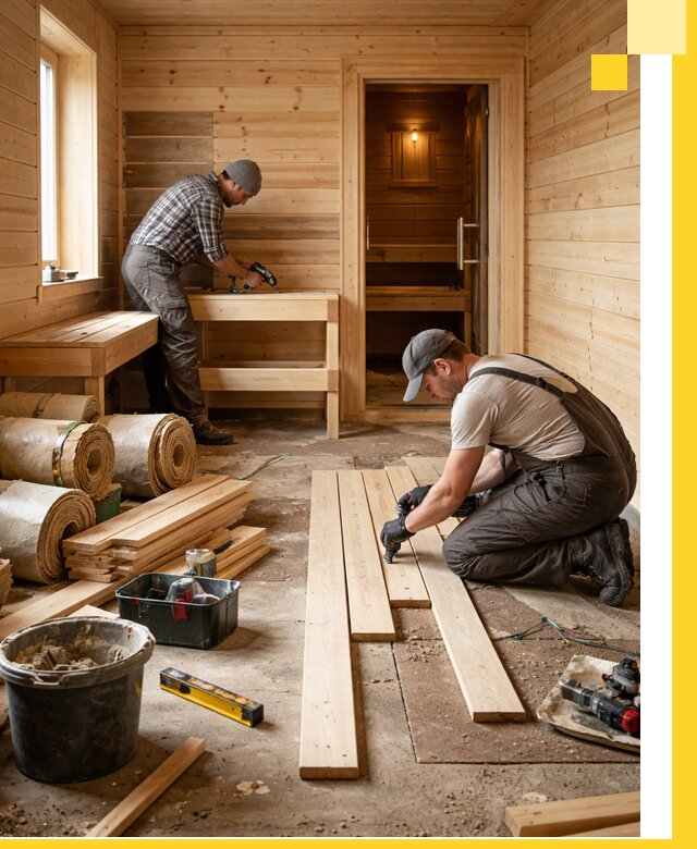 Индивидуальный проект бани с комнатой отдыха под ключ в Дзержинском