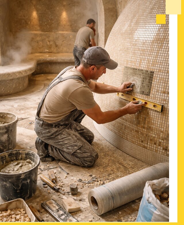 Хамам под ключ в Дзержинском: проектирование, строительство, отделка