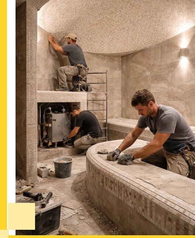 Монтаж хамамов под ключ в Дзержинском от 255850 р. ЭриданДзж