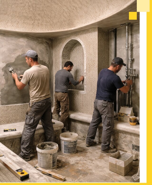 Профессиональный монтаж хамамов под ключ в Дзержинском с гарантией