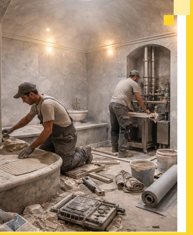 Строительство турецких бань хаммам под ключ в Дзержинском