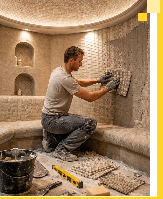 Устройство и монтаж домашнего хамама под ключ в Дзержинском