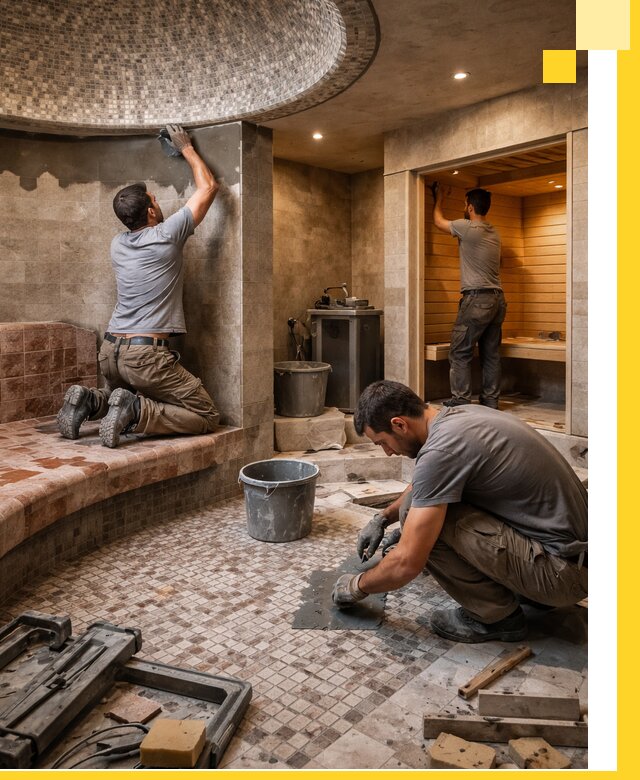 Проект и строительство хамама бани и сауны под ключ в Дзержинском