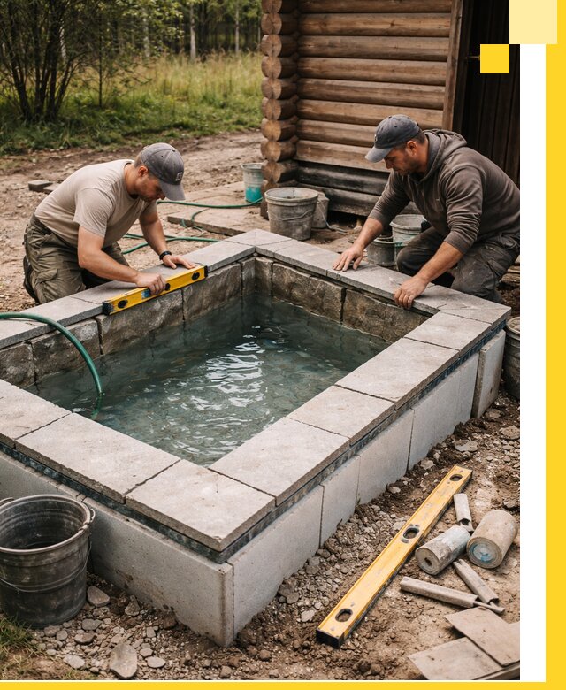 Изготовление и установка холодных купелей под ключ в Дзержинском